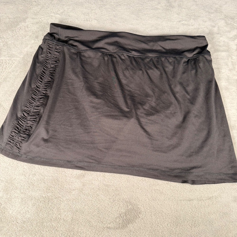 Danskin Now Womens‎ 2X Black Active Skort Ruched Athletic Tennis Golf W2338DK